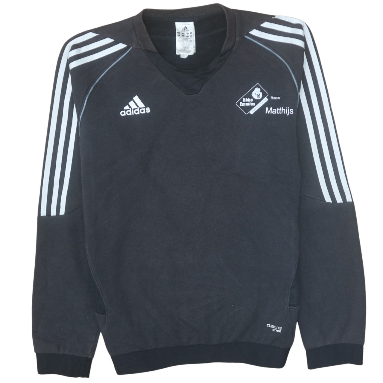 Mens UK Size M Adidas Black Pullover Sweatshirt