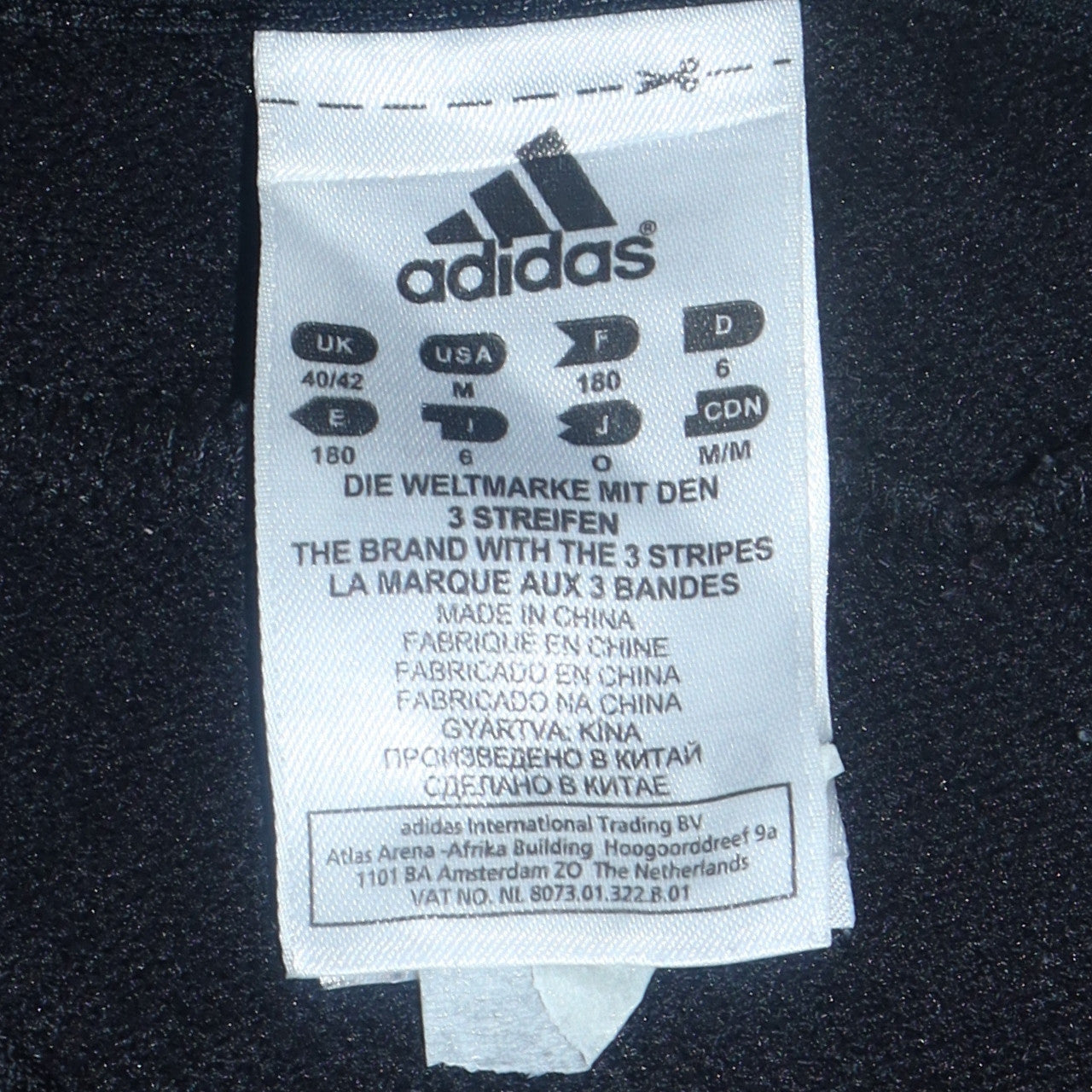 Mens UK Size M Adidas Black Pullover Sweatshirt