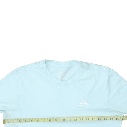 Nike Women Blue Basic Short Sleeve T-Shirt Size M