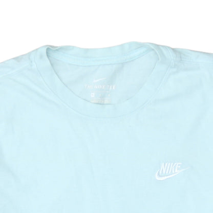 Nike Women Blue Basic Short Sleeve T-Shirt Size M