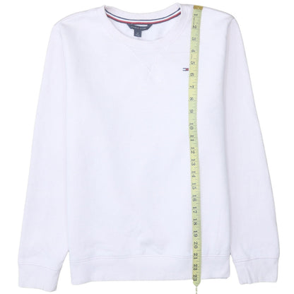 Womens UK Size S Tommy Hilfiger White Pullover Sweatshirt