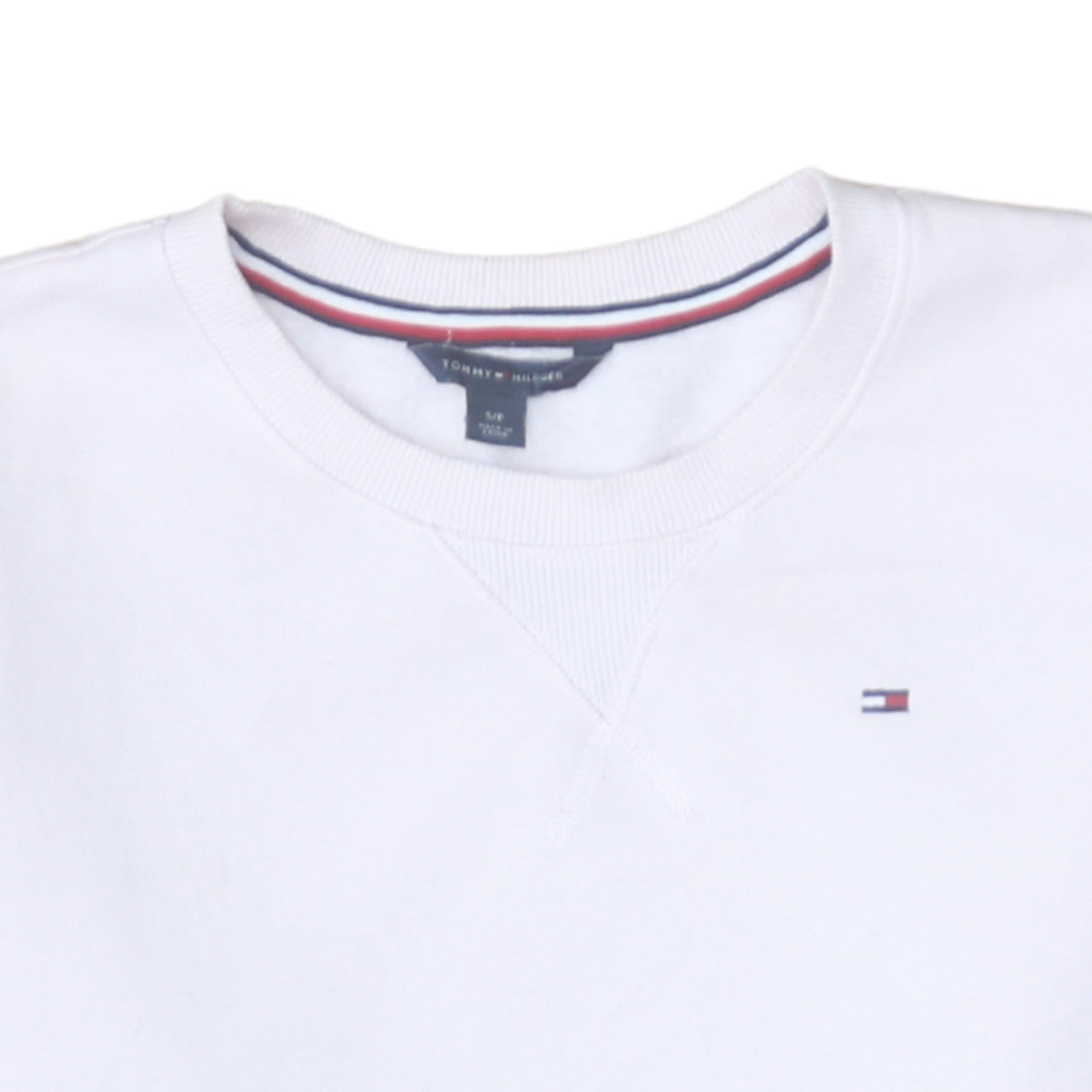 Womens UK Size S Tommy Hilfiger White Pullover Sweatshirt