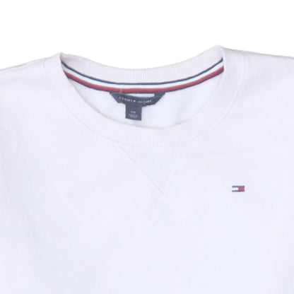Womens UK Size S Tommy Hilfiger White Pullover Sweatshirt