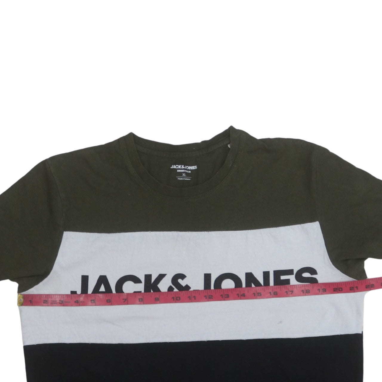 Jack & Jones Men's Multicoloured XL Crew Neck Colourblock T-Shirt