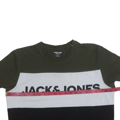 Jack & Jones Men's Multicoloured XL Crew Neck Colourblock T-Shirt