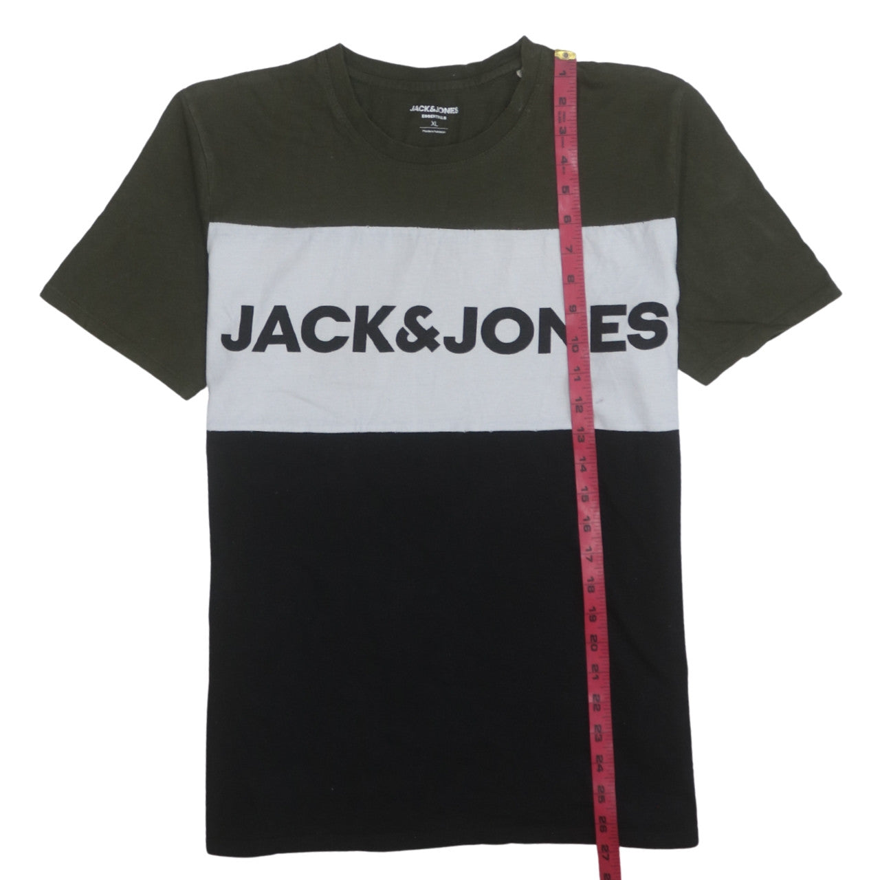Jack & Jones Men's Multicoloured XL Crew Neck Colourblock T-Shirt