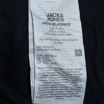 Jack & Jones Men's Multicoloured XL Crew Neck Colourblock T-Shirt