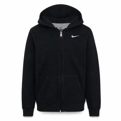 Front view of Nike Teens Black Full Zip Hoodie XL Fleece Sweatshirt