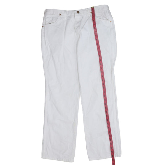 Wrangler Men's White Straight Leg Denim Jeans Size Regular