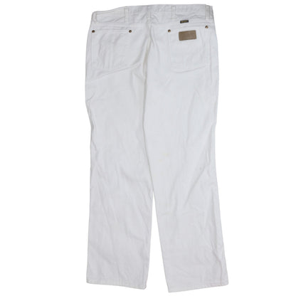 Wrangler Men's White Straight Leg Denim Jeans Size Regular