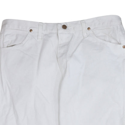 Wrangler Men's White Straight Leg Denim Jeans Size Regular