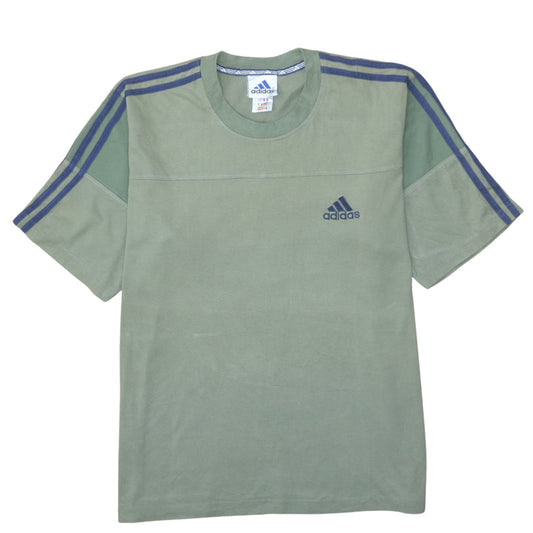 Adidas Men’s Green Vintage Crew Neck Short Sleeve Sports T-Shirt Size L