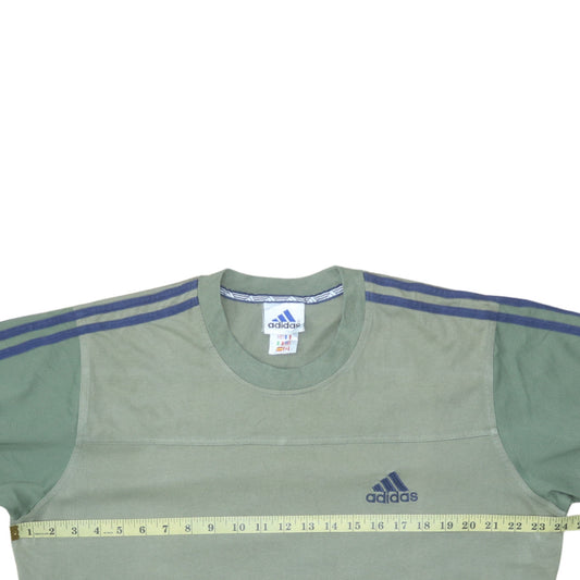 Adidas Men’s Green Vintage Crew Neck Short Sleeve Sports T-Shirt Size L