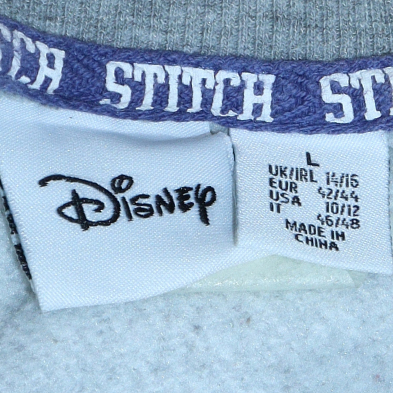 Womens UK Size L Disney Grey Pullover Sweatshirt