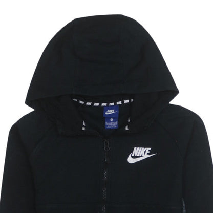 Nike Boys Black XL Full Zip Hoodie with White Logo - 13-15 Years