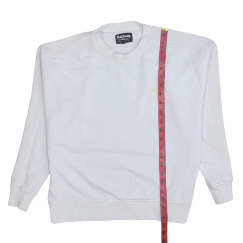 Womens UK Size 10 Barbour White Pullover Sweatshirt