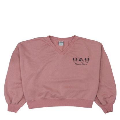 Womens UK Size 2XL Disney Pink Pullover Sweatshirt