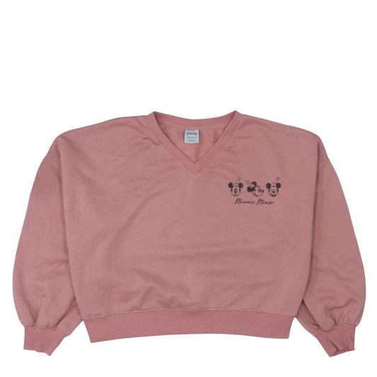Womens UK Size 2XL Disney Pink Pullover Sweatshirt