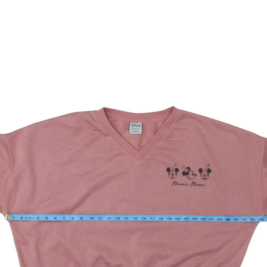Womens UK Size 2XL Disney Pink Pullover Sweatshirt
