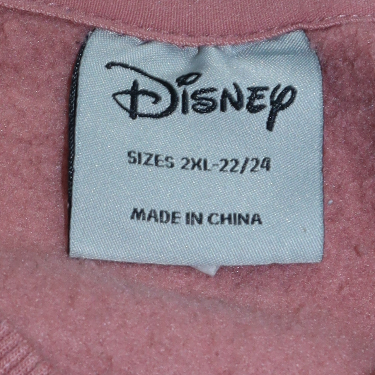 Womens UK Size 2XL Disney Pink Pullover Sweatshirt