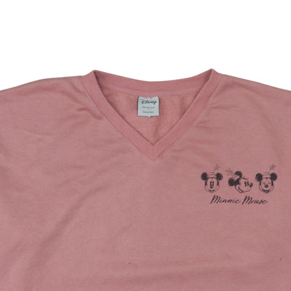 Womens UK Size 2XL Disney Pink Pullover Sweatshirt