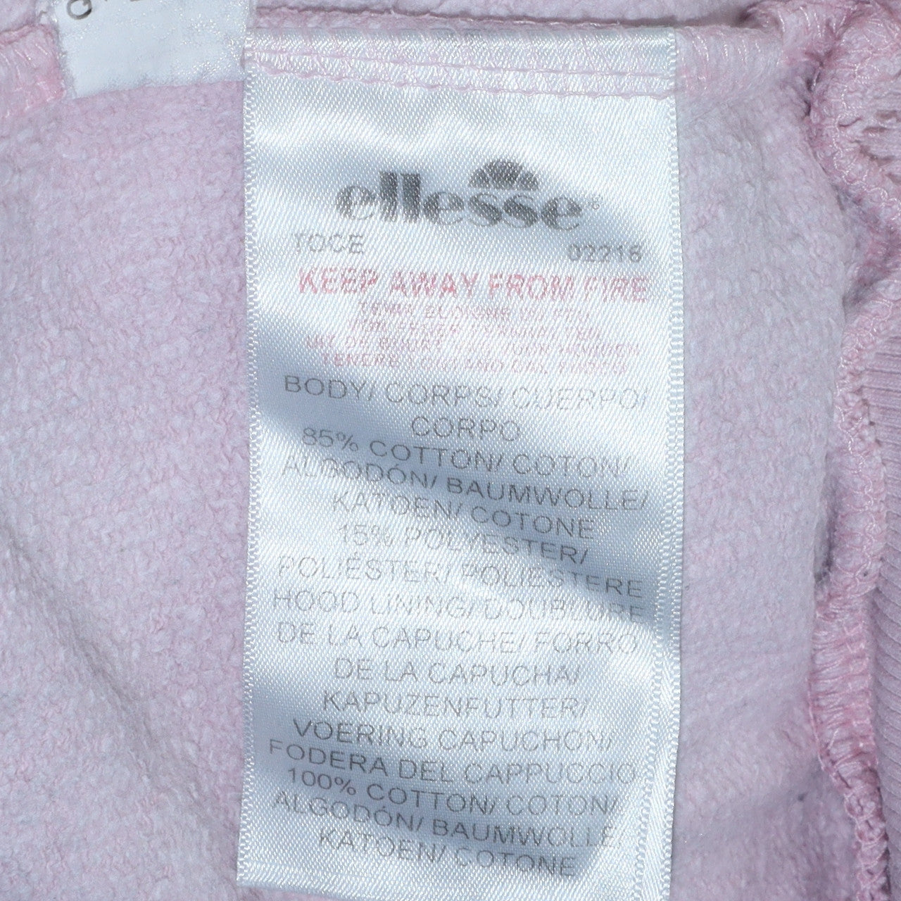 Womens UK Size S Ellesse Pink Pullover Hoodie