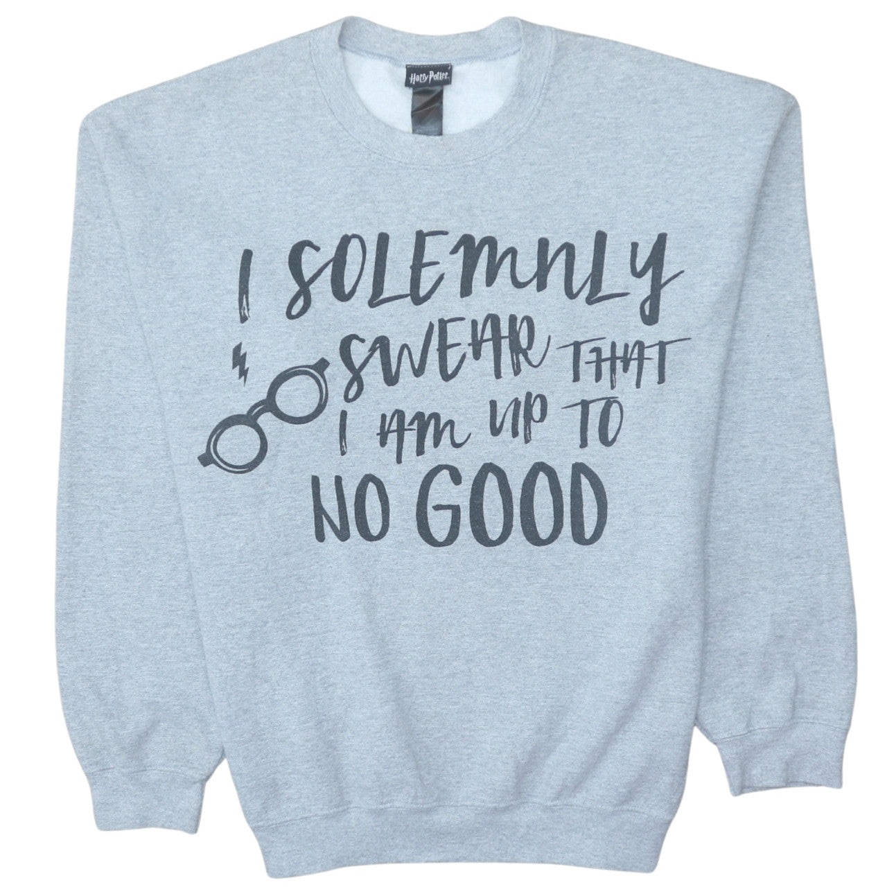 Womens UK Size M Harry Potter Grey Pullover Sweatshirt