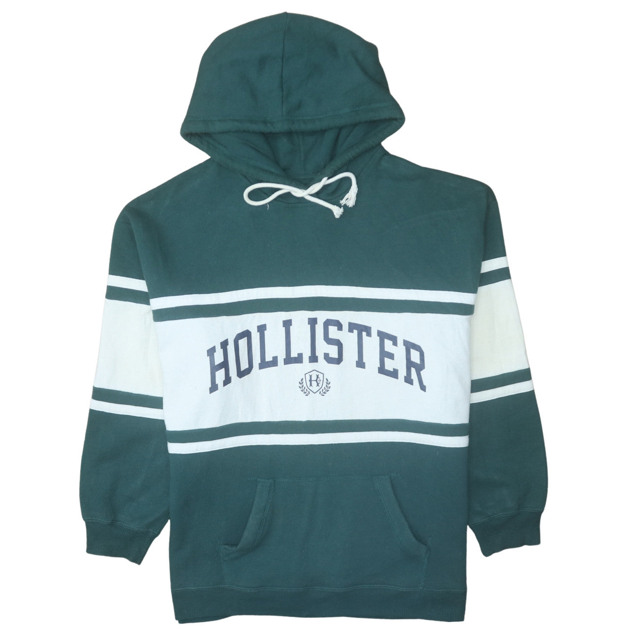 Mens UK Size L Hollister Green Pullover Hoodie