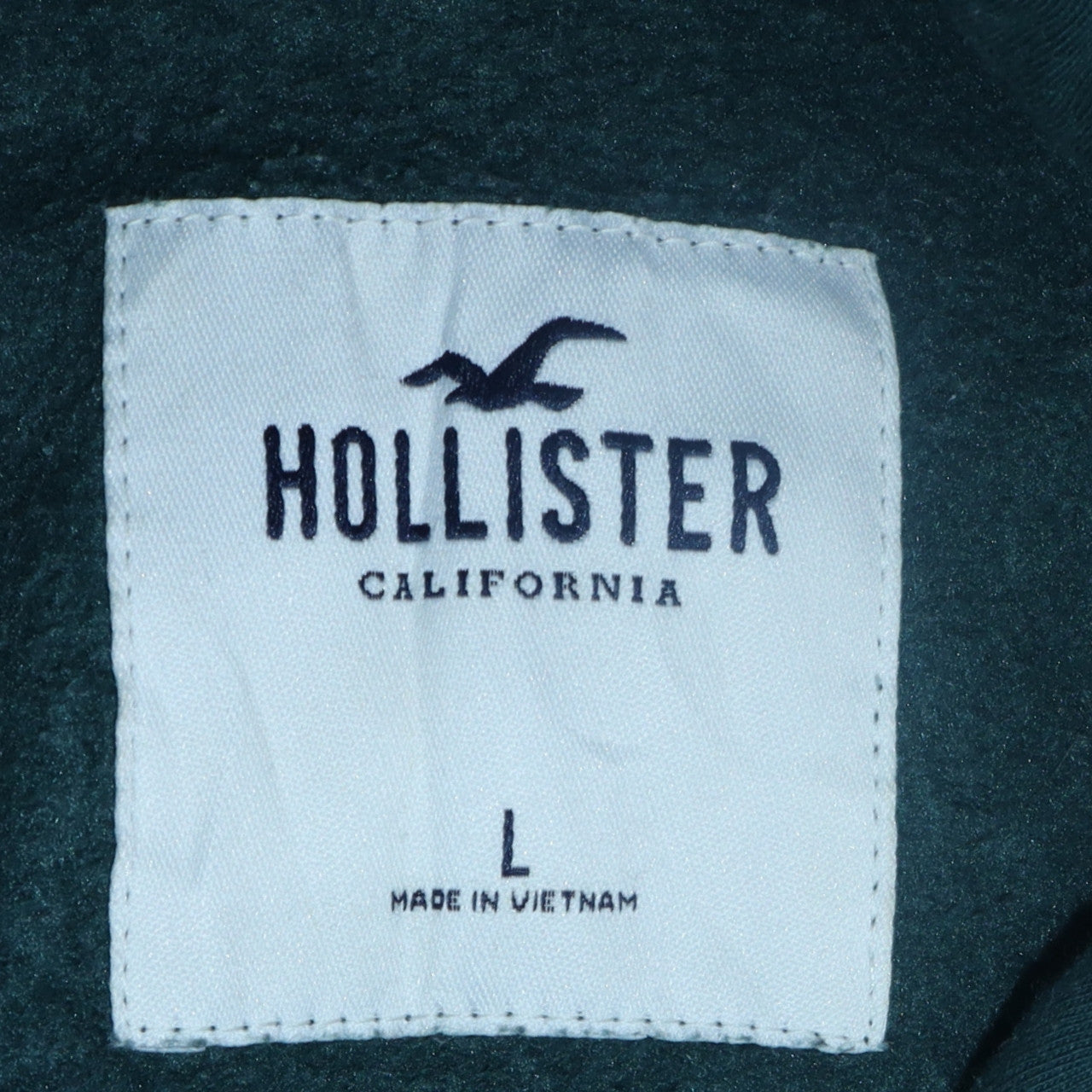 Mens UK Size L Hollister Green Pullover Hoodie