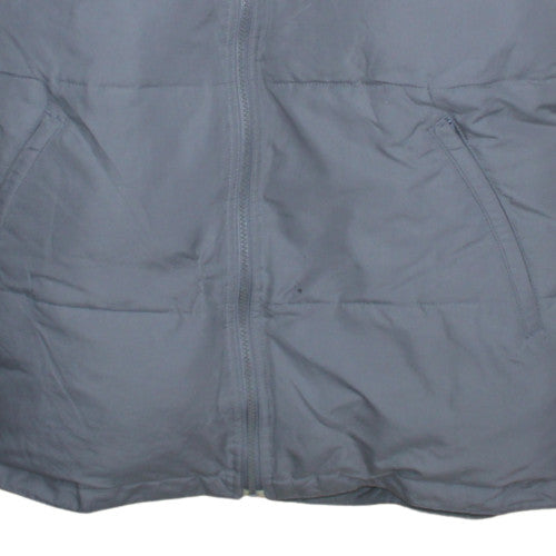 Reebok Men's Grey 2XL Puffer Jacket Winter Full Zip Polyester