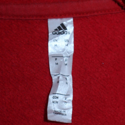 Mens UK Size M Adidas Red Pullover Hoodie