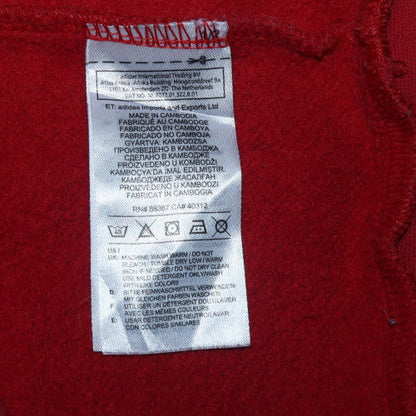 Mens UK Size M Adidas Red Pullover Hoodie