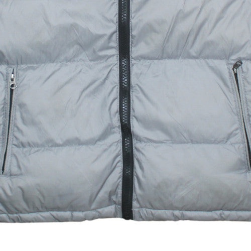 Schott Men's Grey Puffer Hooded Bodywarmer XL Nylon Winter Vest