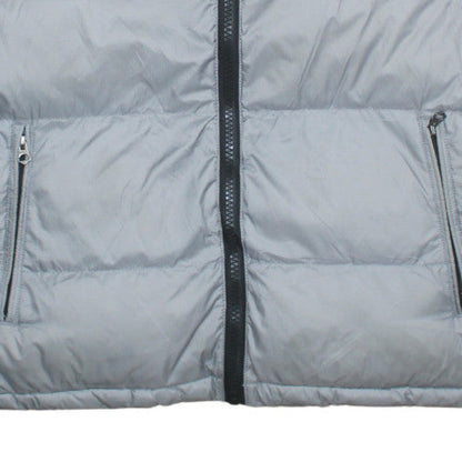 Schott Men's Grey Puffer Hooded Bodywarmer XL Nylon Winter Vest