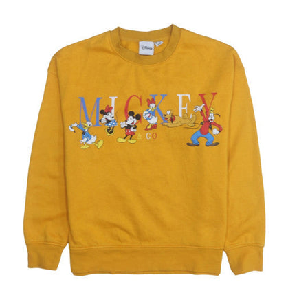 Womens UK Size 12 Disney Yellow Pullover Sweatshirt