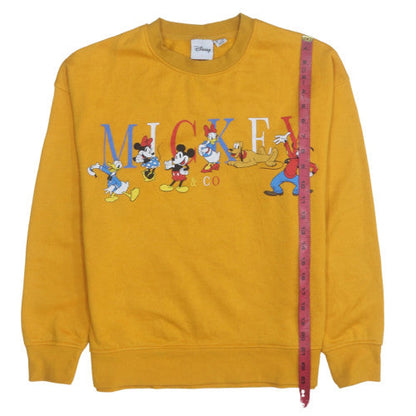 Womens UK Size 12 Disney Yellow Pullover Sweatshirt