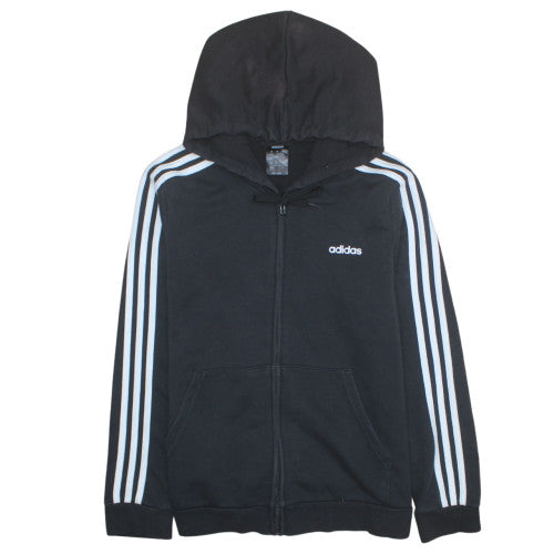 Womens UK Size XL Adidas Black Full Zip Hoodie