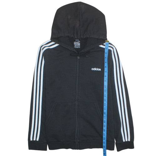 Womens UK Size XL Adidas Black Full Zip Hoodie