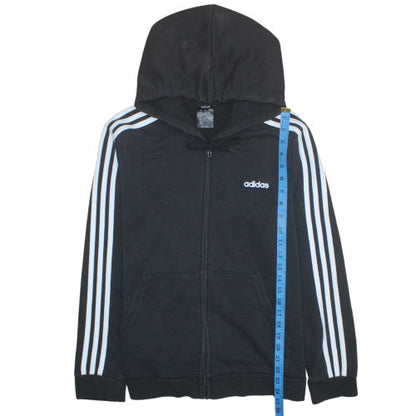 Womens UK Size XL Adidas Black Full Zip Hoodie