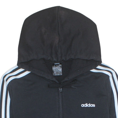 Womens UK Size XL Adidas Black Full Zip Hoodie