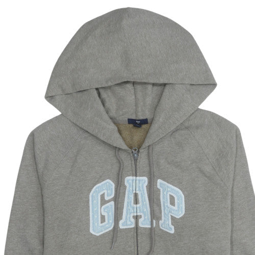 Womens UK Size 2XL GAP Grey Full Zip Hoodie