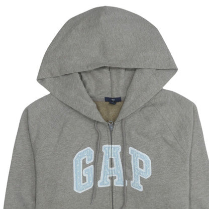 Womens UK Size 2XL GAP Grey Full Zip Hoodie