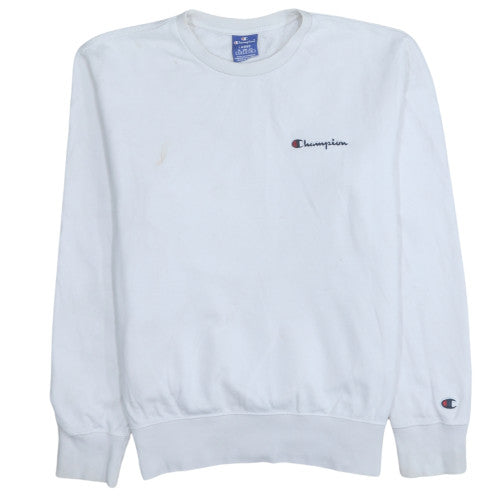 Womens UK Size L Champion White Pullover Sweatshirt