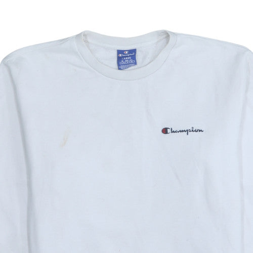 Womens UK Size L Champion White Pullover Sweatshirt