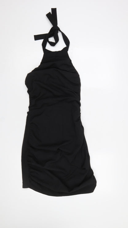 EGO Women’s Black Size 8 Halter Bodycon Party Dress