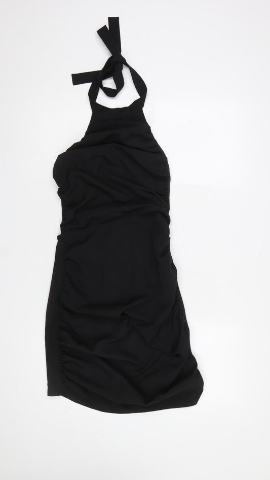 EGO Women’s Black Size 8 Halter Bodycon Party Dress
