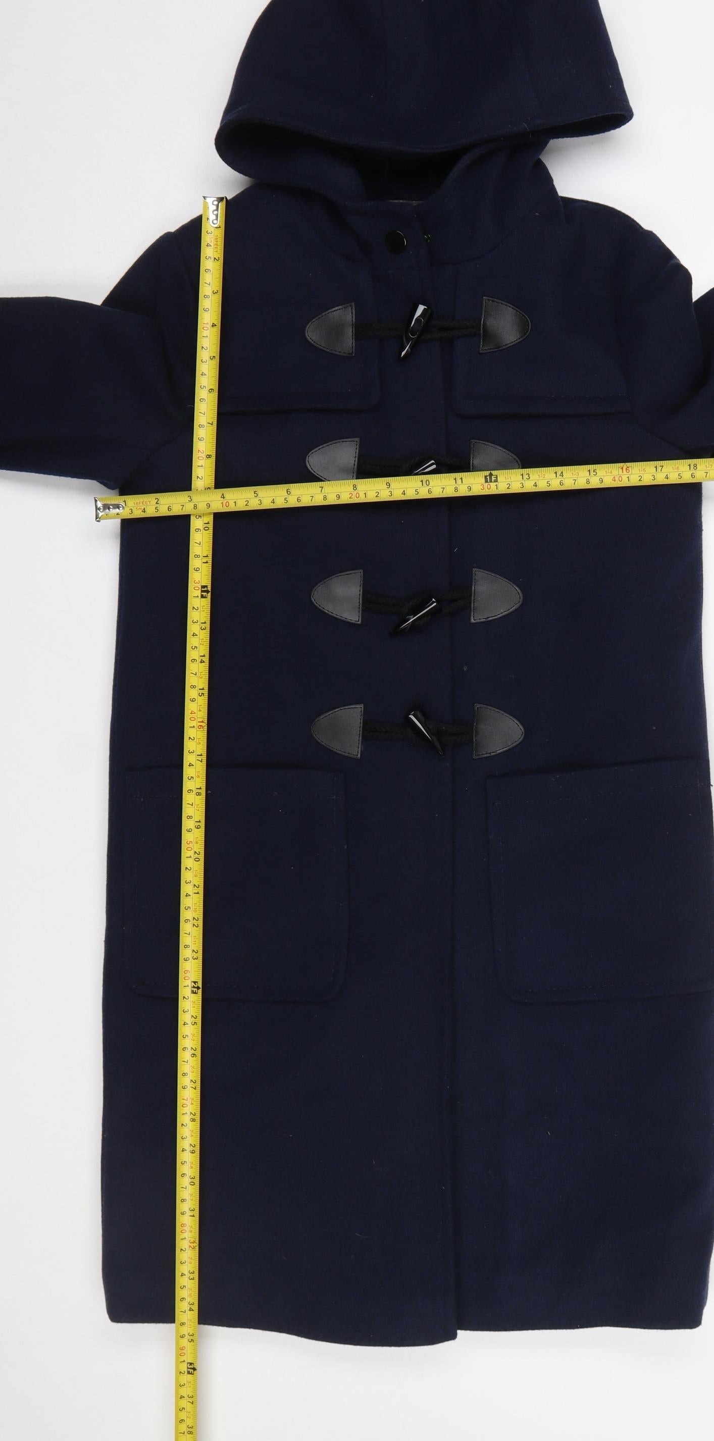 Womens UK Size 4 Primark Blue Duffle Coat