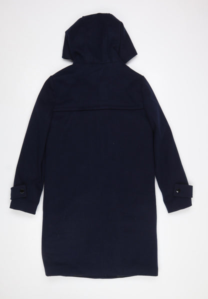 Womens UK Size 4 Primark Blue Duffle Coat