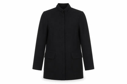 Sandwich Womens Black Mid-Length Polyester Overcoat Size 12