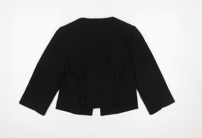 Coast Women's Black Size 10 Cropped Suit Jacket Blazer